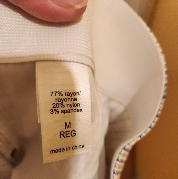 Maurices medium yellow, black and white plaid pants with wide elastic waist band - Picture 2 of 5